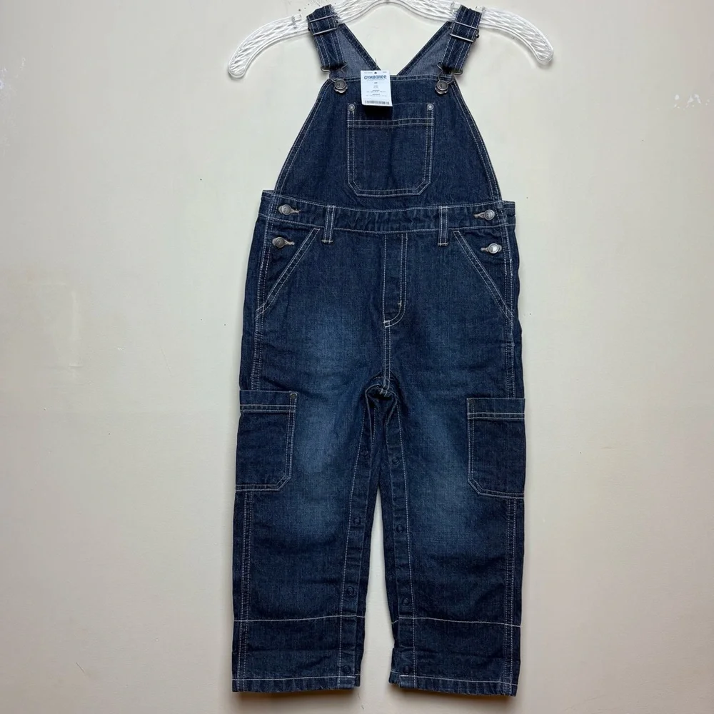 Vintage‎ Gymboree 3T Denim Overalls 2008 Y2K New NWT